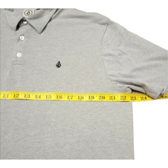 Men's Volcom Short Sleeve Polo Shirt Size X-Large in Gray collared button shirt - Picture 3 of 8